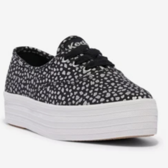 Keds Point Canvas Mini Dot Print Lace Up Platforms -Size 10 NEW - Picture 7 of 8